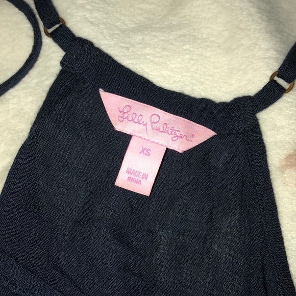 flowy navy blue lilly pulitzer top - Picture 2 of 3